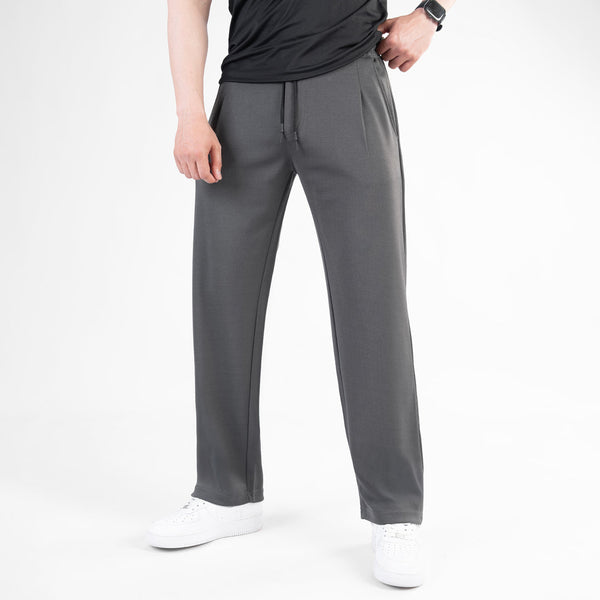 Dark grey loose fit front stitch trouser