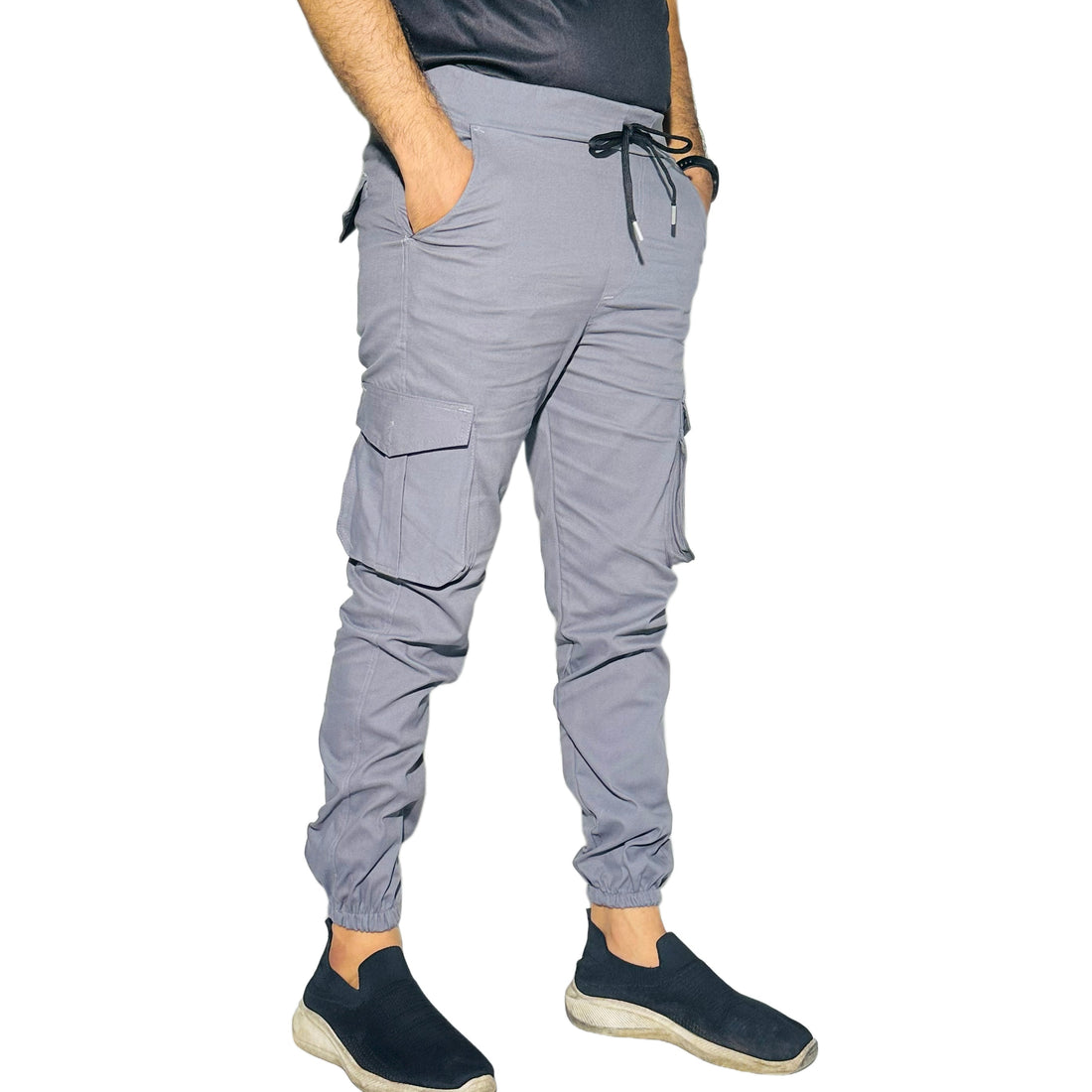 Men's Dark Grey Cargo Jogger Pants