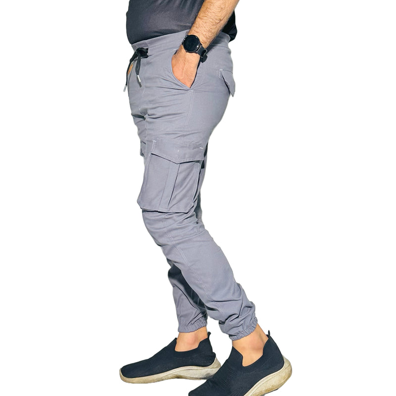 Men's Dark Grey Cargo Jogger Pants