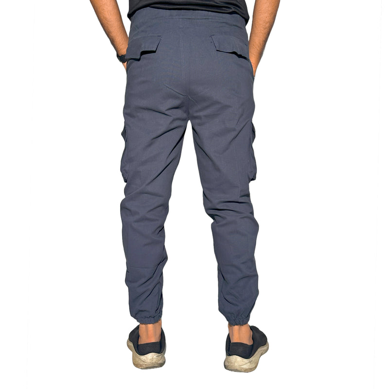 Men's Dark Blue Cargo Jogger Pants