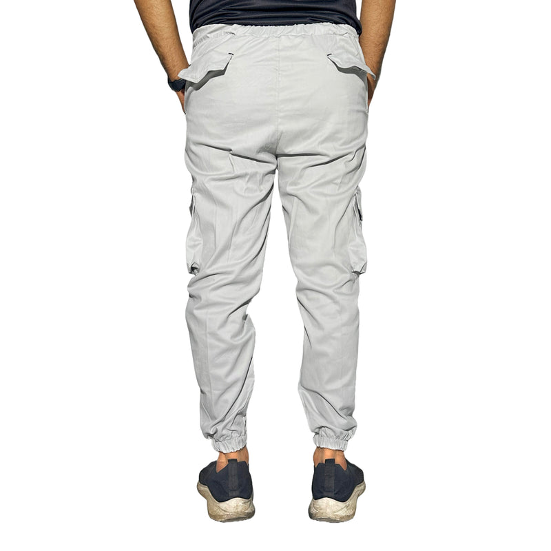 Men's Grey Cargo Jogger Pants