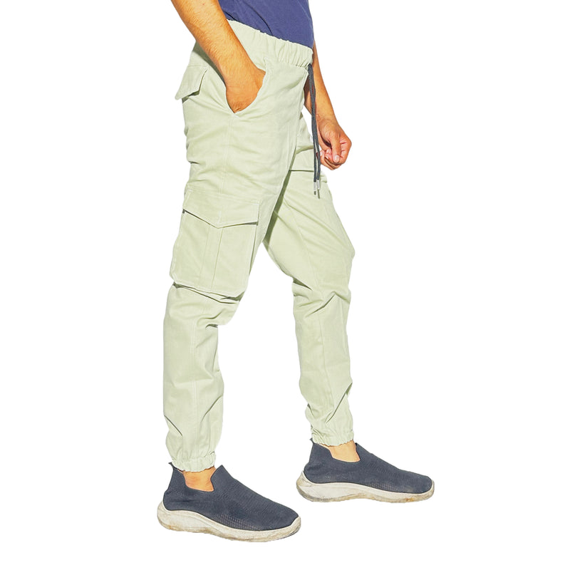 Men's Light Beige Cargo Jogger Pants