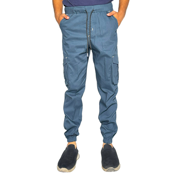 Men's  Steel Blue Cargo Jogger Pants