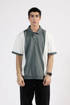 BAGGY FIT COLORBLOCK POLO GREEN