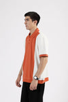 BAGGY FIT COLORBLOCK POLO Orange