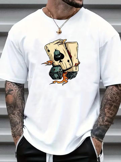 CARTOON POKER PRINT TEE