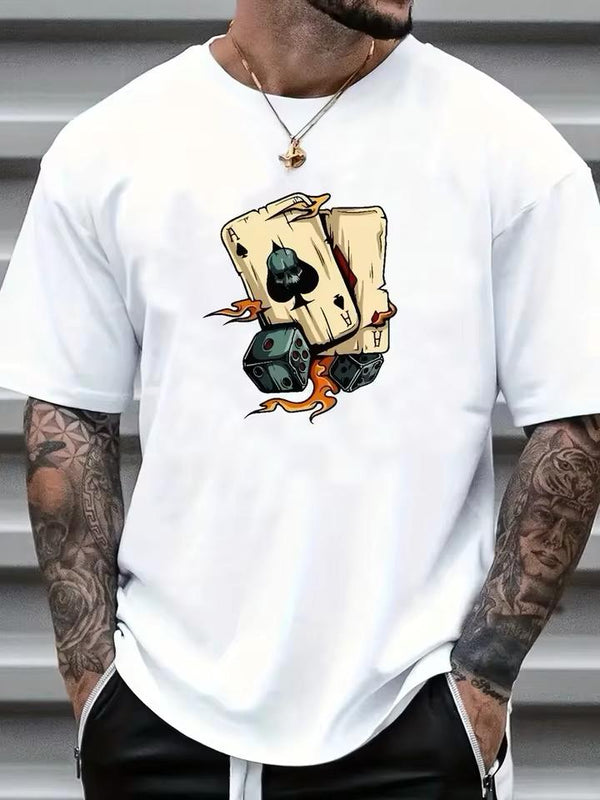 CARTOON POKER PRINT TEE