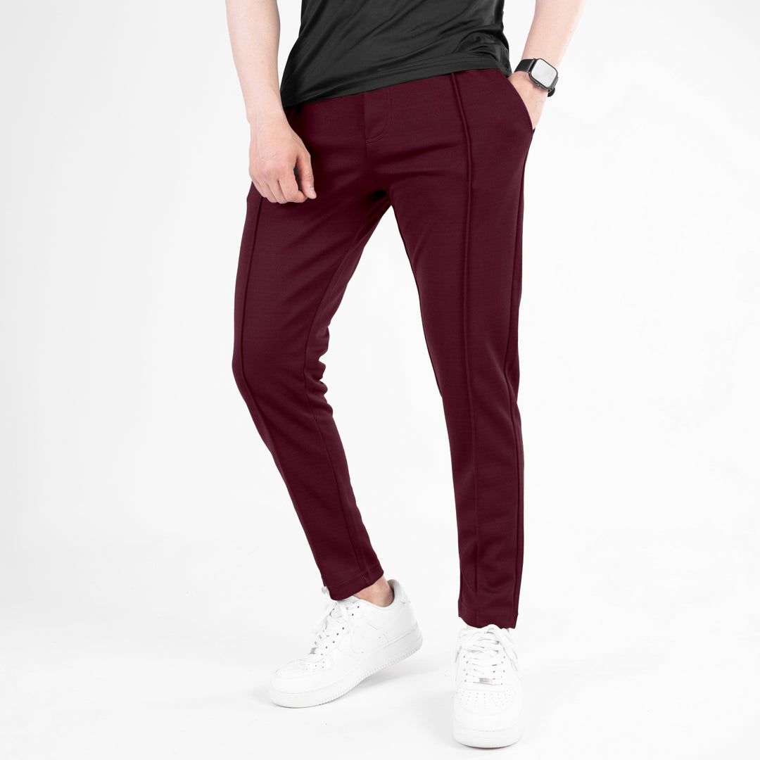 Maroon front stitch Trouser