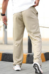 Beige light  front stitch Trouser