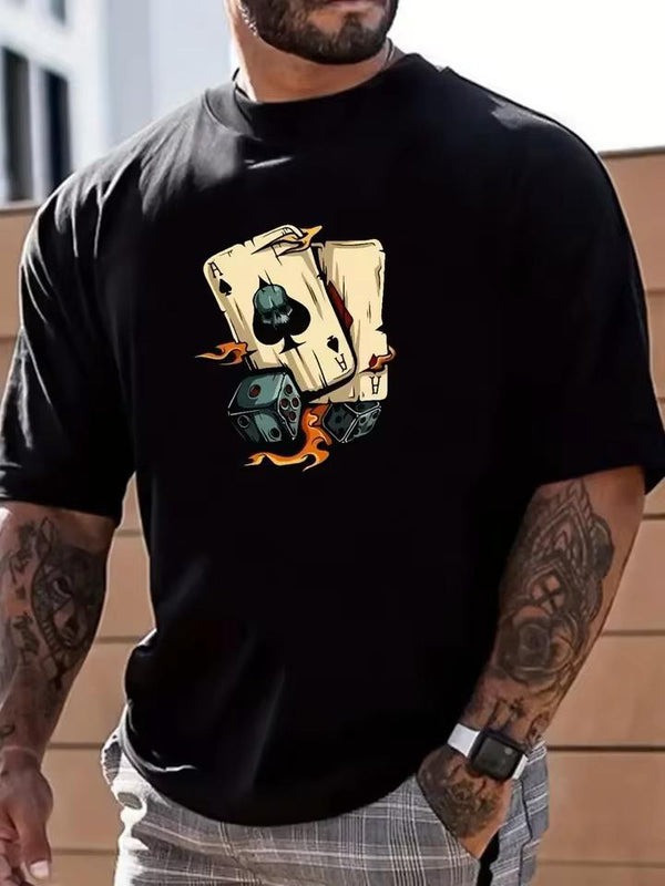 CARTOON POKER PRINT TEE